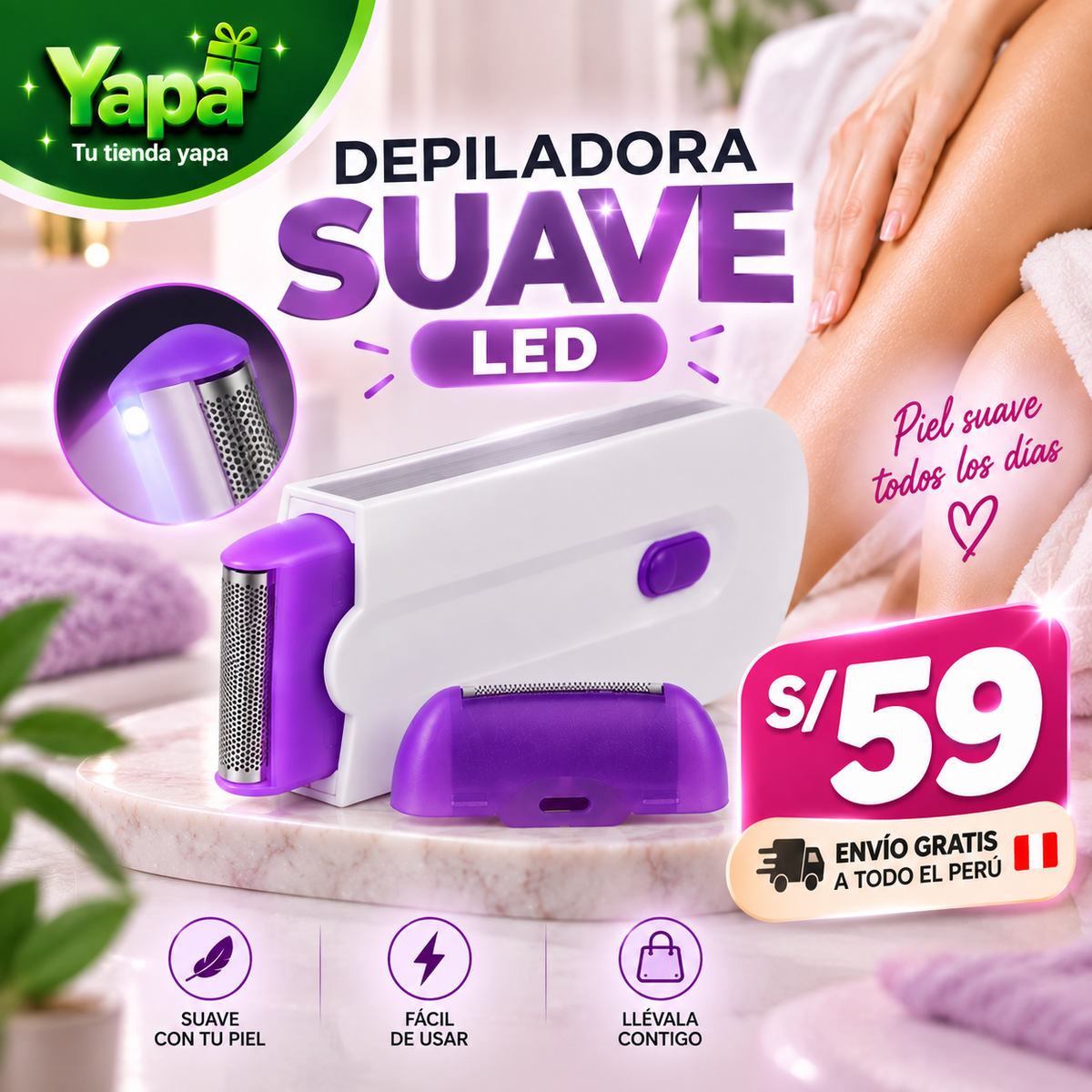 Depiladora Suave Led